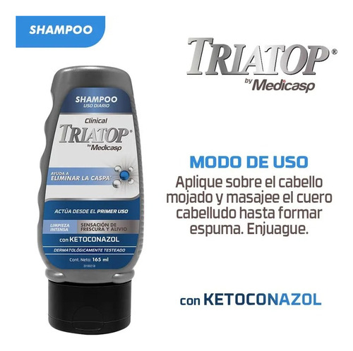 Triatop Clinical Shampoo Limpieza Intensa Ketoconazol 165ml