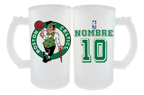 Tarro Cervecero 16 Oz Nba Boston Celtics Personalizado