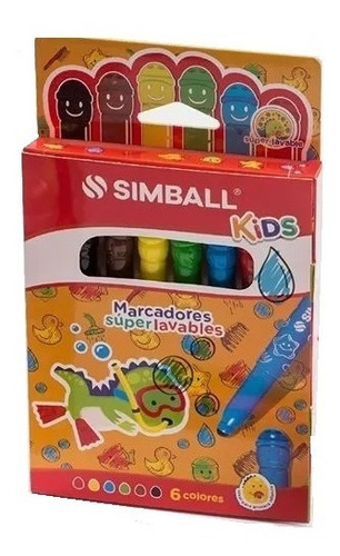 Imagen 1 de 1 de Marcador Simball Kids Lavables X6