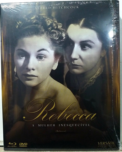 Rebecca - Hitchcock - Poster Livreto 2 Cards 1 Bluray 1 Dvd 