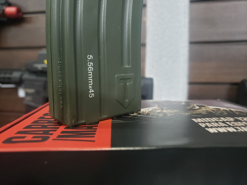 Imagem 3 de 3 de Airsoft Magazine Carregador M4 Mid Cap 120bbs Taitus Verde