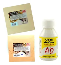 Comprar Papel Dorado A La Hoja 14x14cm Cobre Oro Cola De Oro 250ml