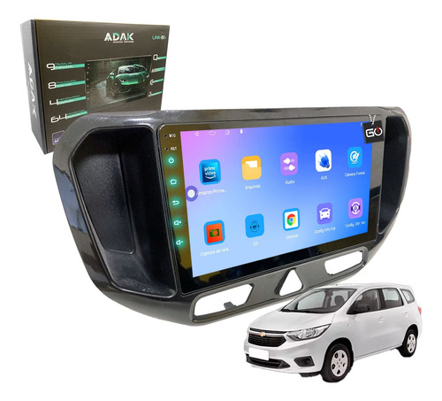 Kit Multimídia Adak Octacore 4+64gb Chevrolet Spin 2012-2018