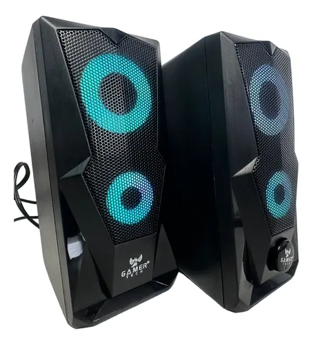 Altavoces Gamer Sonido Estéreo Colores Rgb Bocina Computador