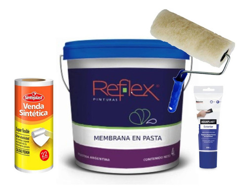 Membrana Reflex 20k + Venda + Masilla (pomo) + Rodillo