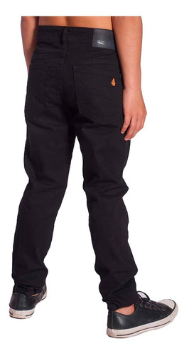 Imagen 3 de 7 de Pantalon Jean Volcom Skinny 2x4 Negro Niño