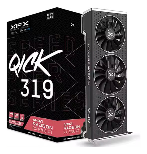 Placa De Vídeo Xfx Rx 6700 Xt 12gb Qick 319