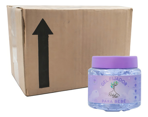 Caja 12pz Gel Para Peinar Bebe De Lavanda Árbol Verde