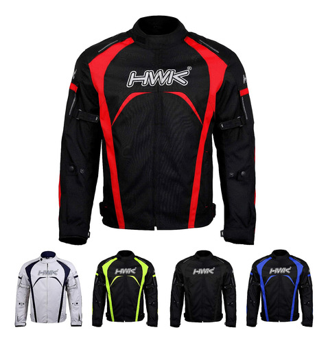 Chaqueta Para Motociclista Hwk Rojo Impermeable X-large