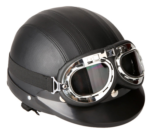 Óculos De Motocicleta De 54-60 Cm, Estilo Meio Vintage, Moto