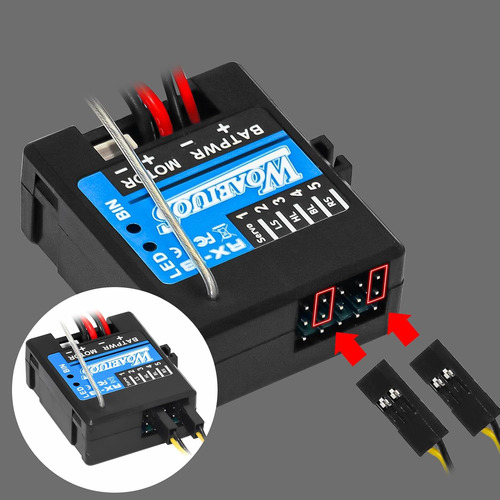 2 En 1 Esc Y Receptor Con 3ch 2,4g Rc Transmisor Esc Control