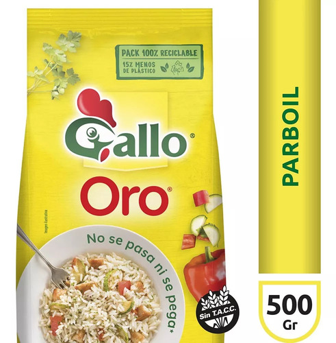 Arroz Oro Parboil Gallo bolsa X 500gr