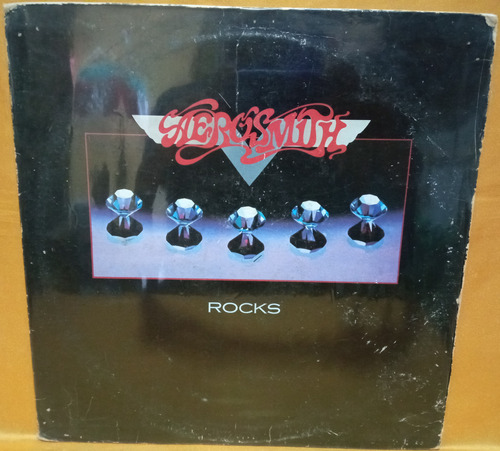 O  Aerosmith Lp Rocks + Insert 1976 Usa Ricewithduck