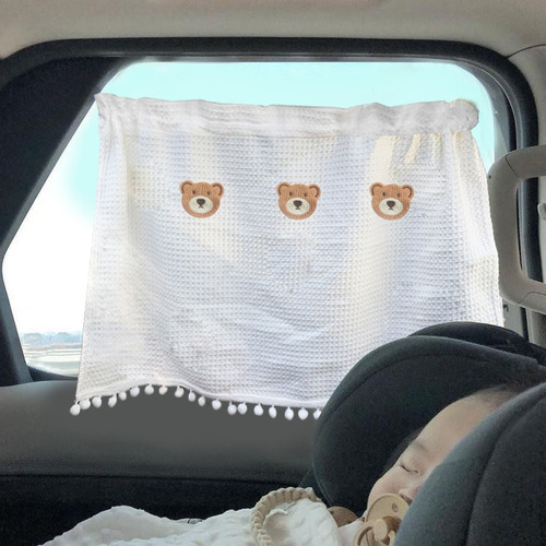 Cortina Tridimensional Con Diseño De Tres Osos, Diseño De Co