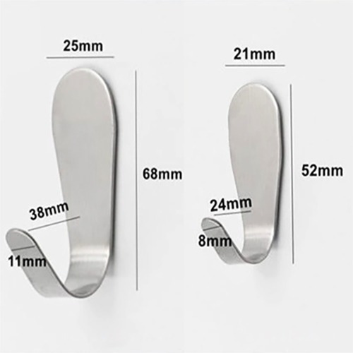 Gancho Perchero Percha Metal Adhesivo Acero Inox Reforzado