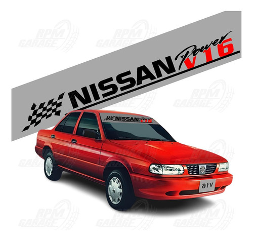 Sticker Sombrilla Adhesiva Parabrisas Tapasol Nissan V16