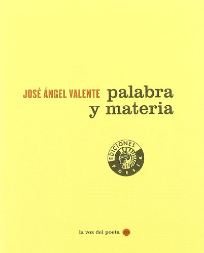 Libro Palabra Y Materia  De Valente Jose Angel