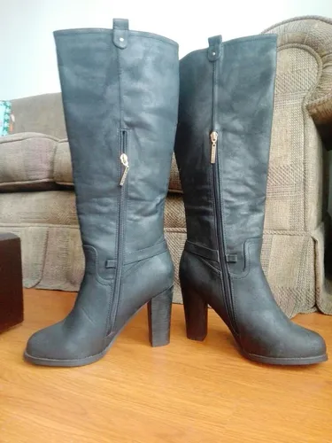 Botas Santorini Nuevas ca a Alta Talla 39 40 Negro Mate Env o