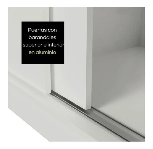 Imagen 5 de 8 de Ropero Placard 2 Puertas Corredizas 1 Espejo Denver Dormitor