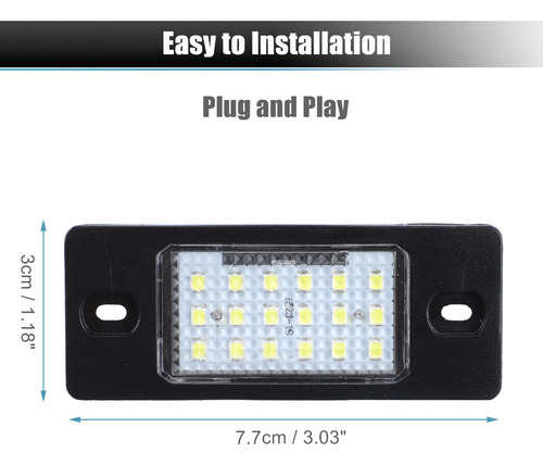 Luces Matrícula Para Vw Jetta Wagon Touareg Golf Mk5 Wagon
