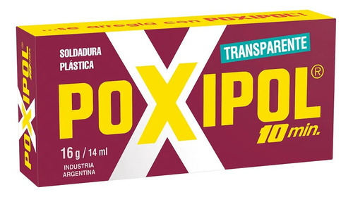 Poxipol Transparente 10min Pegamento Soldadura Plastica 16gr