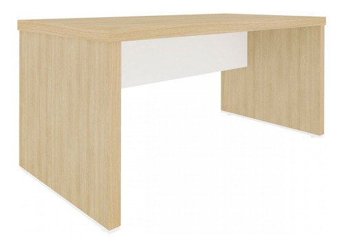 Mesa Para Escritório Tamburato Carvalho/branco - Artany Cor Marrom-claro