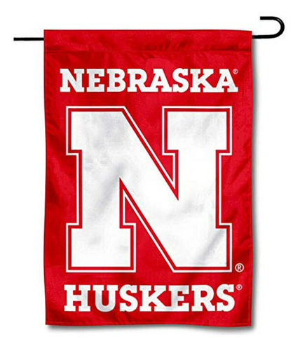 Nebraska Cornhuskers N Logotipo Bandera De Jardín