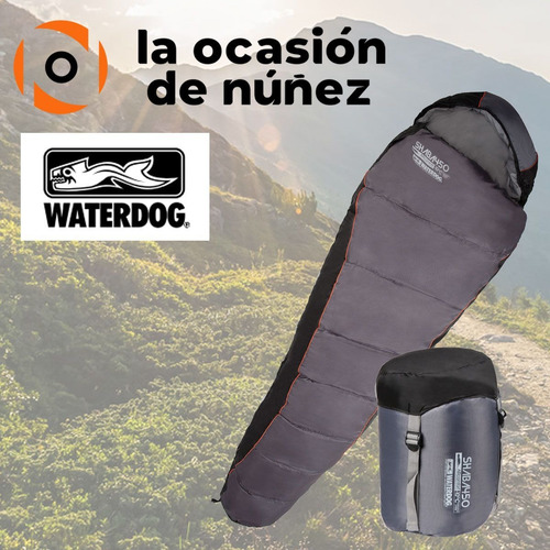 Imagen 4 de 7 de Bolsa De Dormir Waterdog Termica Capucha Bolso Compresion