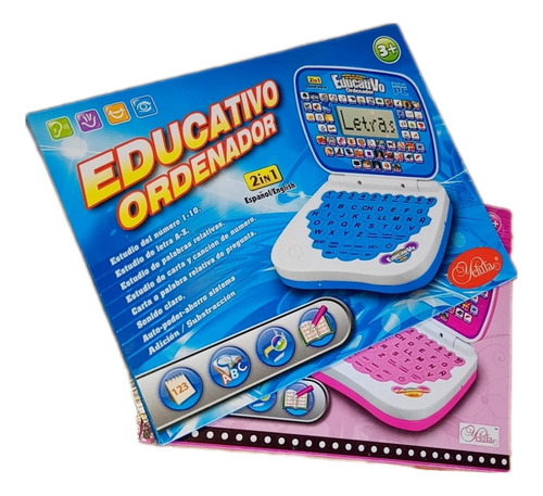 Computadora Educativa Para Niños Español/ Inglés Computadora Azul