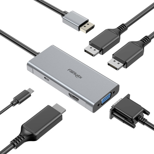 Fairikabe Displayport Hdmi 4k 60hz Splitter Puerto Pantalla