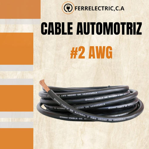 Cable 2 Automotriz Batería 100% Cobre 