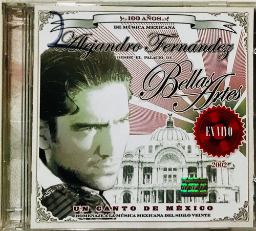 Alejandro Fernandez, 2cds En Bellas Artes En Vivo Seminuevo