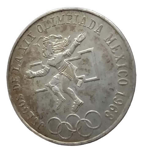 Antigua Moneda De Plata 25 Pesos México 1968 Km# 479.1