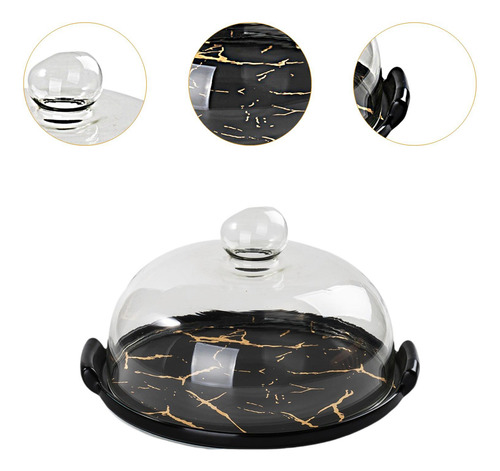 Soporte Para Tartas Con Cúpula De Cristal Transparente Para