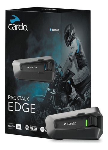 Intercomunicador Cardo Edge Duo Jbl + Kit Audio Extra Jbl