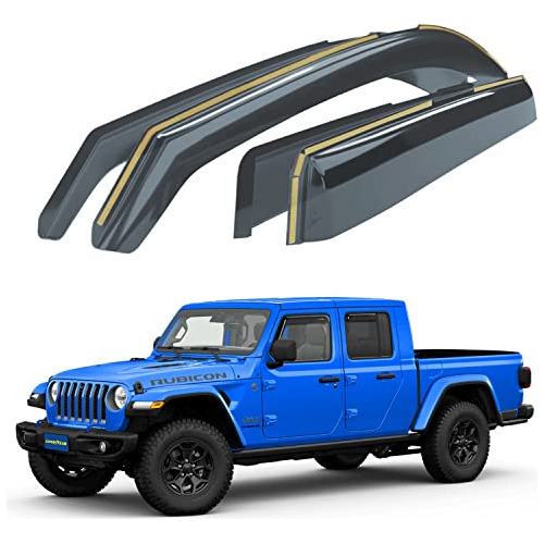 Deflectores De Ventana Irrompibles Canal Jeep Gladiator...