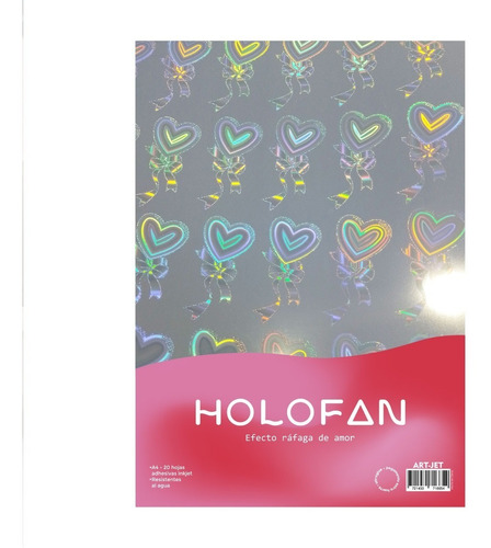 Holofan Adhesiva - Ráfaga De Amor - Art Jet® - 20 Hojas - A4