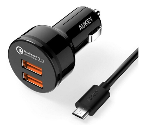 Cargador Rapido Auto Aukey Cc-t8 Quick Charge 3.0- 2 Puertos