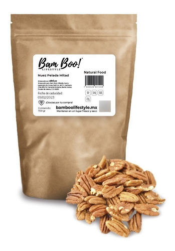 Imagen 1 de 5 de Nuez Pelada Mitad 700 Gr. Bam Boo! Lifestyle
