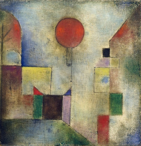 Lienzo Tela Paul Klee Globo Rojo 70x73cm