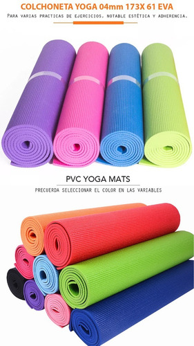 Colchoneta Yogamat Pilates Gimnasia Abdominales 4mm Crazy