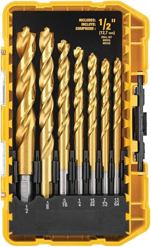 Juego De Brocas Recubiertas De Nitruro De Titanio Dewalt, Pi