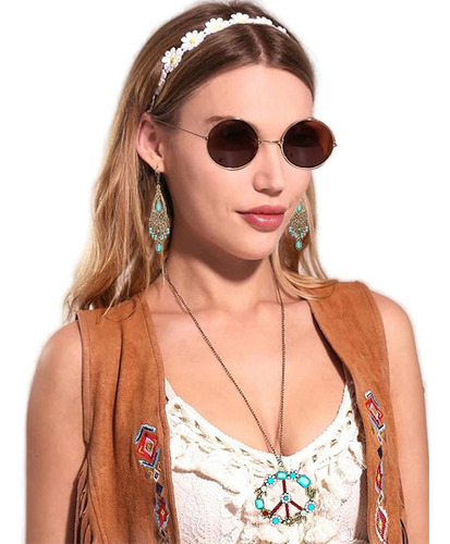 Conjunto De Disfraz Hippie Accesorios Hippie Vintage Disfraz