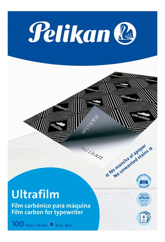 Imagen 1 de 1 de Carbónico Pelikan Ultrafilm Oficio X 100 Hojas - Negro