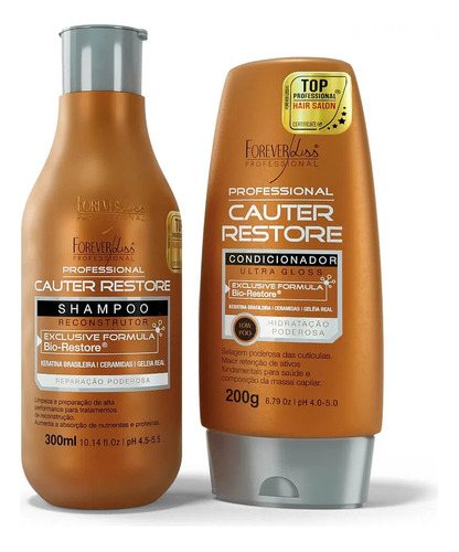 Kit Forever Liss Shampoo E Condicionador Cauterização Cauter