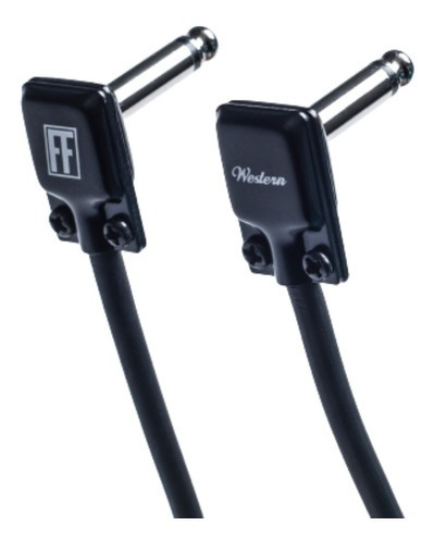 Imagen 2 de 2 de Pack X3 Cable Interpedal Flat Face Angulado 10cm Western