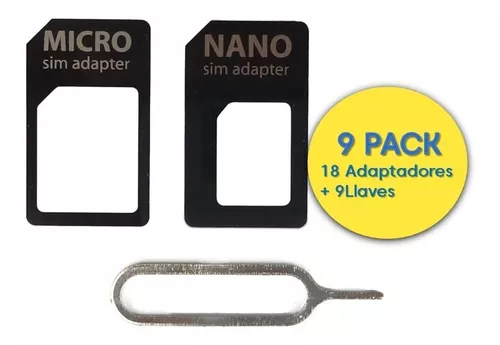 Adaptador Sim Card Micro Nano + Llave Tienda Fisica