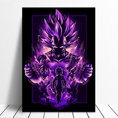 Cuadro Decorativo Vegeta Ultra Ego Anime Artistico 40x60cm