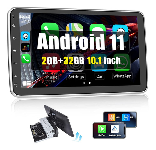Rotado Y Ajustable Android 11 Din Estéreo De Coche Inalámbri