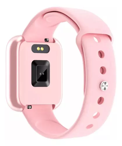 Relógio de Pulso Inteligente Masculino Feminino Touch Screen Bluetooth  Preto Rosa